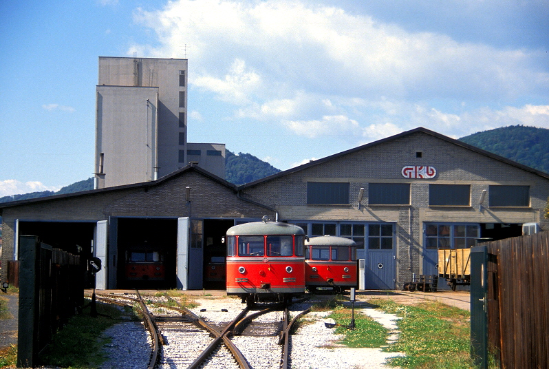 k-003 Graz GKB Bf. Triebwagen Halle 18.09.1991 foto johannes schmoll