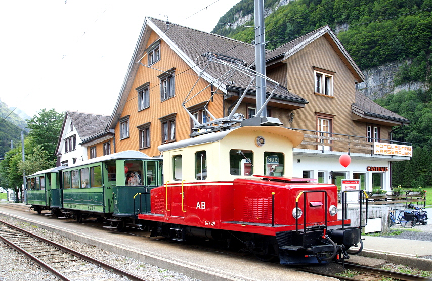 k-004. Appenzeller-Bahnen 100 Jahre Appenzell - Wasserauen mit Lok Nr. 49 und den Wagen Nr. 13 und 14 ex SB bzw. AWW 26.08.2012 Dr. M. Strssle 028