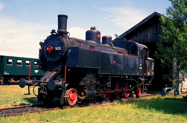 k-022 BR 93.1420 Heizhaus Martinsberg- Gutenbrunn 21.08.1994 foto herbert rubarth