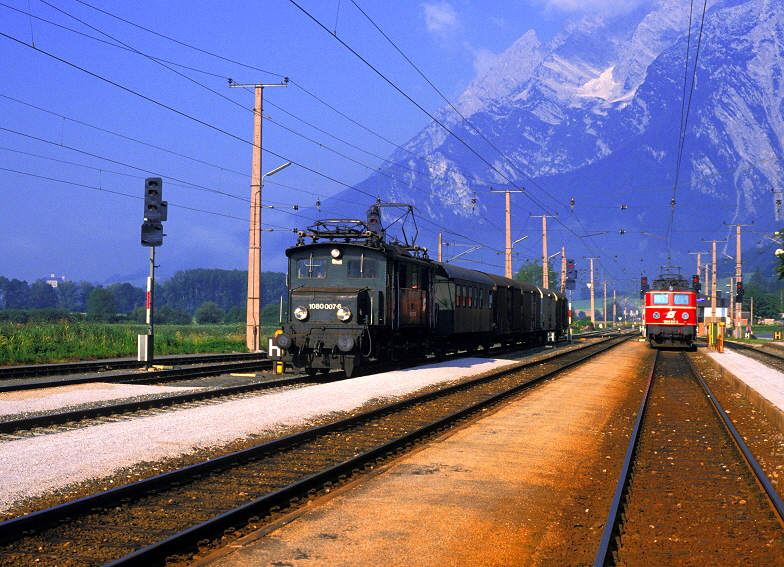 k-026 Bahnhof Stainach- Irdning 1080.007 & 1041.017 am 06.08.1989 hr