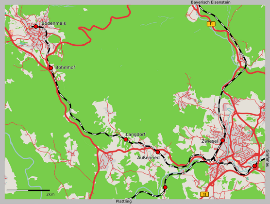 k-Bahnstrecke ZwieselBodenmais