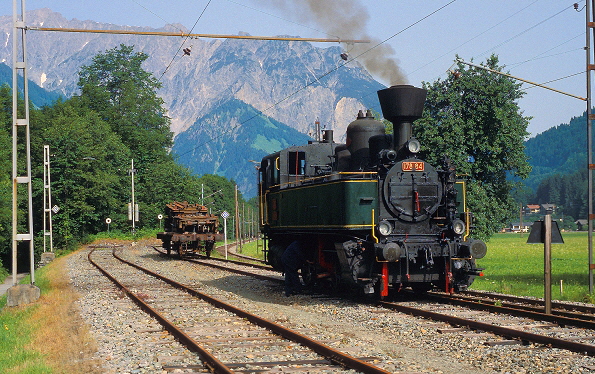 k-MBS012b Bf. Tschagguns Dampflok 178.84 am 30.07.1985 Foto H. Rubarth