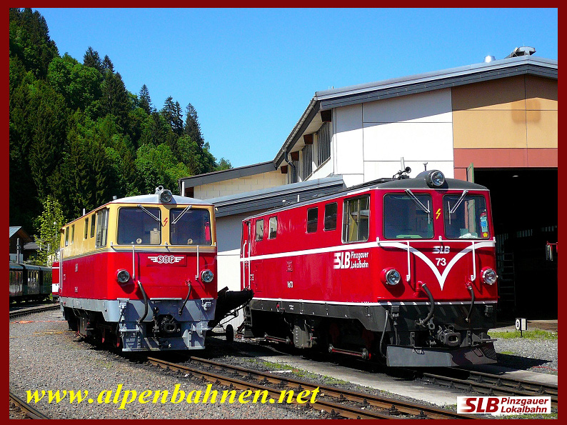 k-001 Pinzgauer Lokalbahn Vs 71 (ex. 2095.01) & VS 73 (ex. 2095.06) Depot Tischlerh�usel  am 17. Mai 2009 foto herbert rubarth